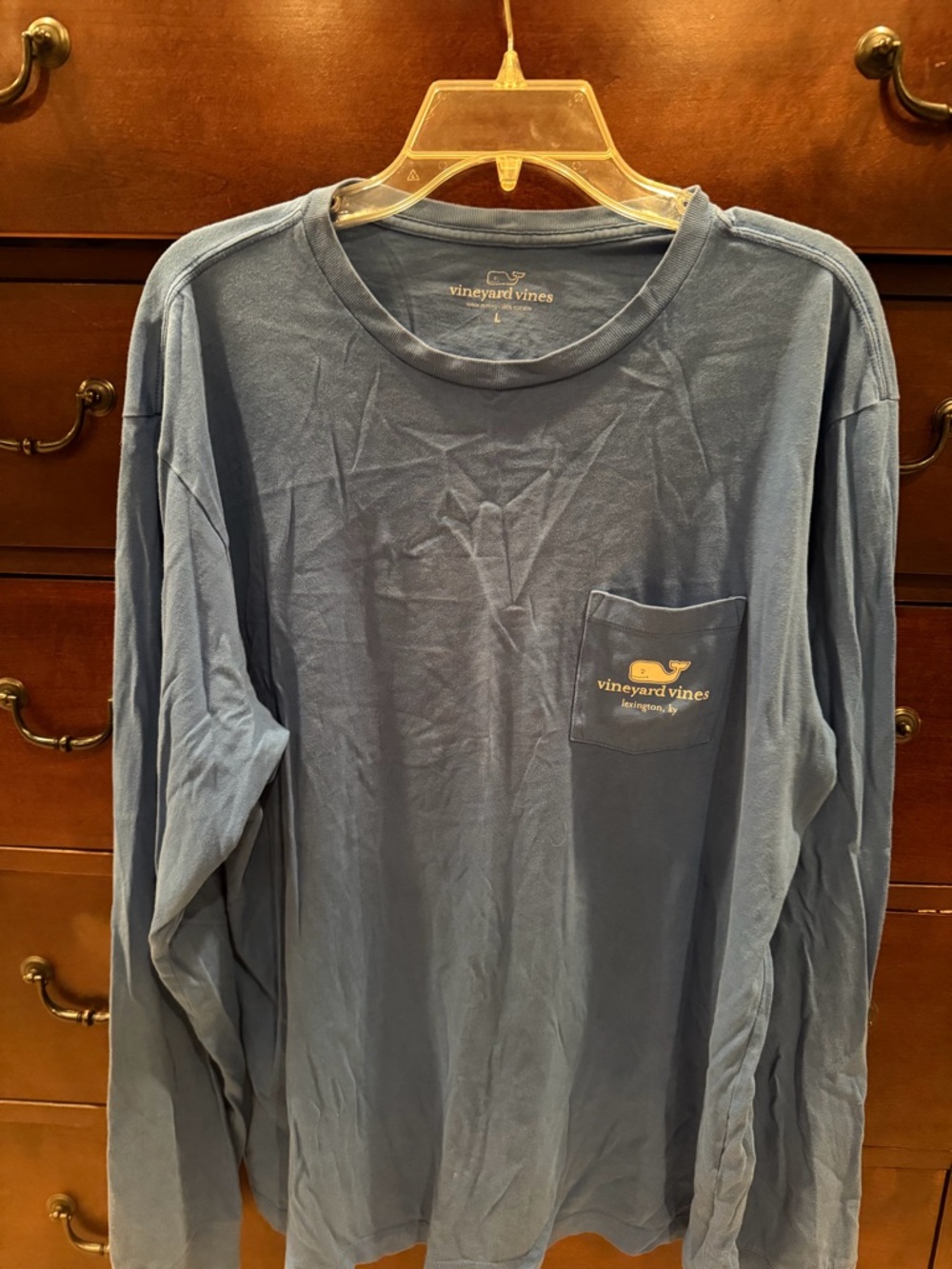 Vineyard Vines Men’s Long-Sleeve Pocket Tee - royal blue